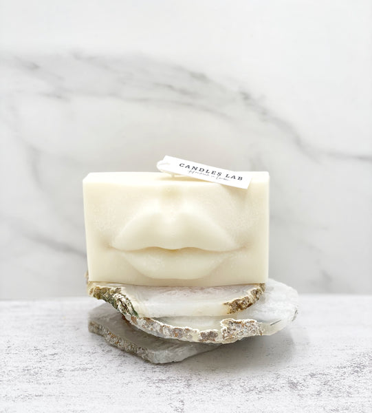 Handmade soy wax large lip candle