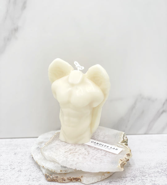 Handmade soy wax guardian angel body candle