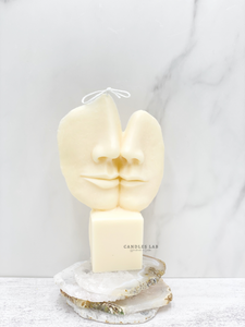 Handmade soy wax large lip kiss candle