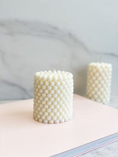 Handmade soy wax vegan pearl shell elegant candle gift or home decor