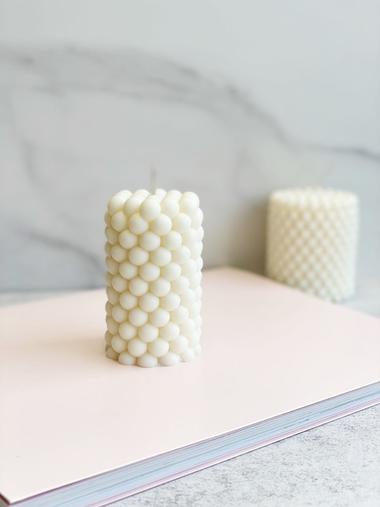 Bubble Cube Unscented Candle, Vegan Soy Wax, Eco Friendly Gifts, Aesthetic  Home Decor