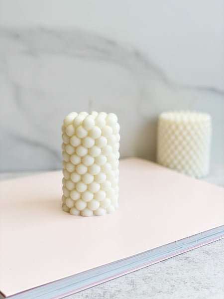 Handmade soy wax vegan pearl shell elegant candle gift or home decor