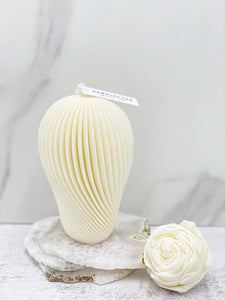 Handmade soy wax swirl twirl bottle candle