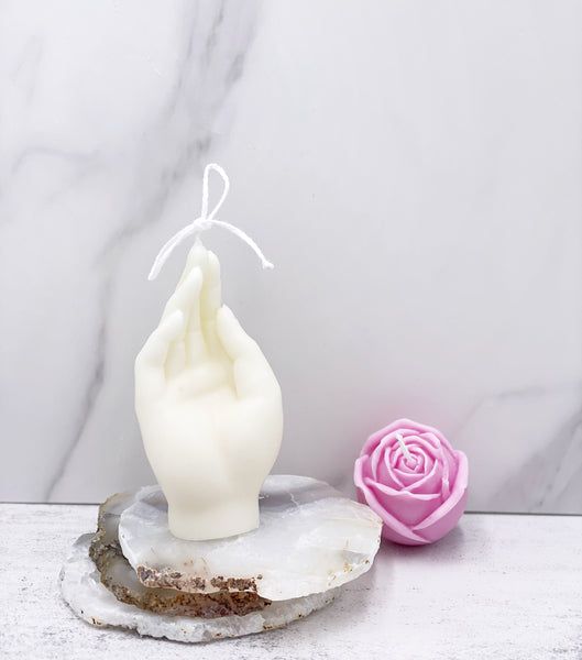 Handmade soy wax sculpture candle