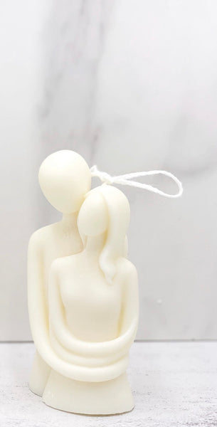 Handmade soy wax couple candle