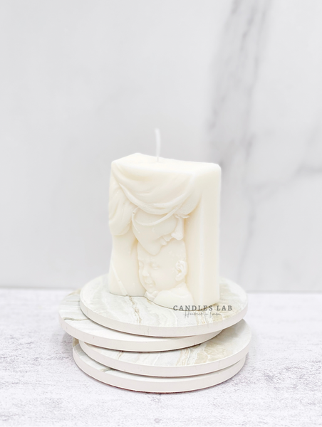 Handmade mum and child soy wax candle