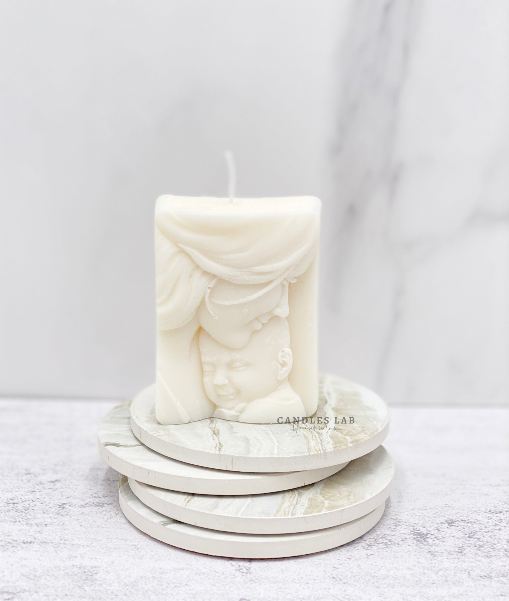 Handmade mum and child soy wax candle