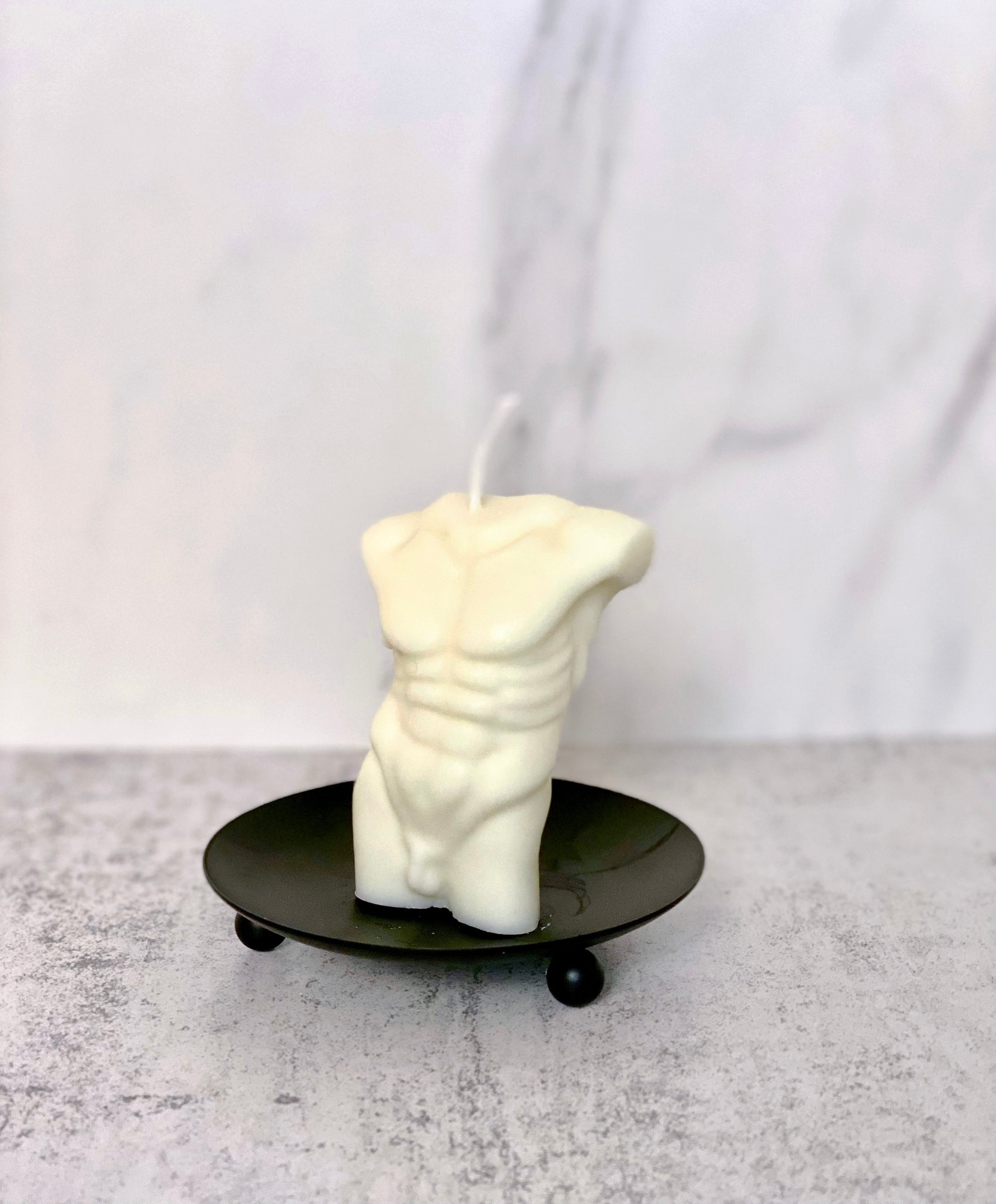 Handmade 100% soy wax male body shape vegan candle