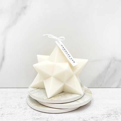 Handmade soy wax star candle