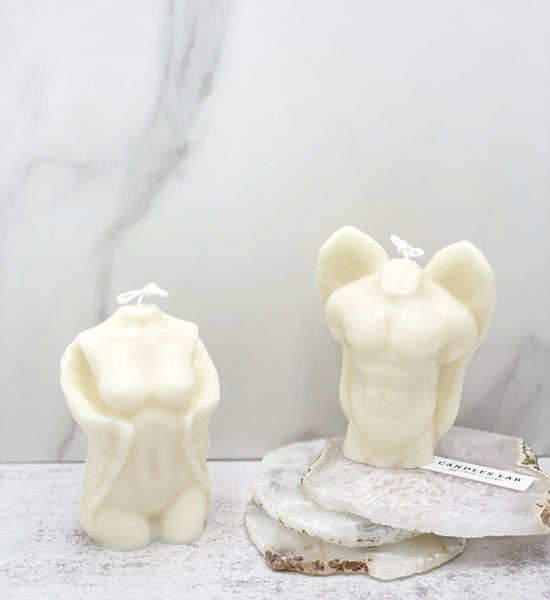 Handmade soy wax guardian angel body candle