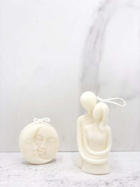 Handmade soy wax couple candle