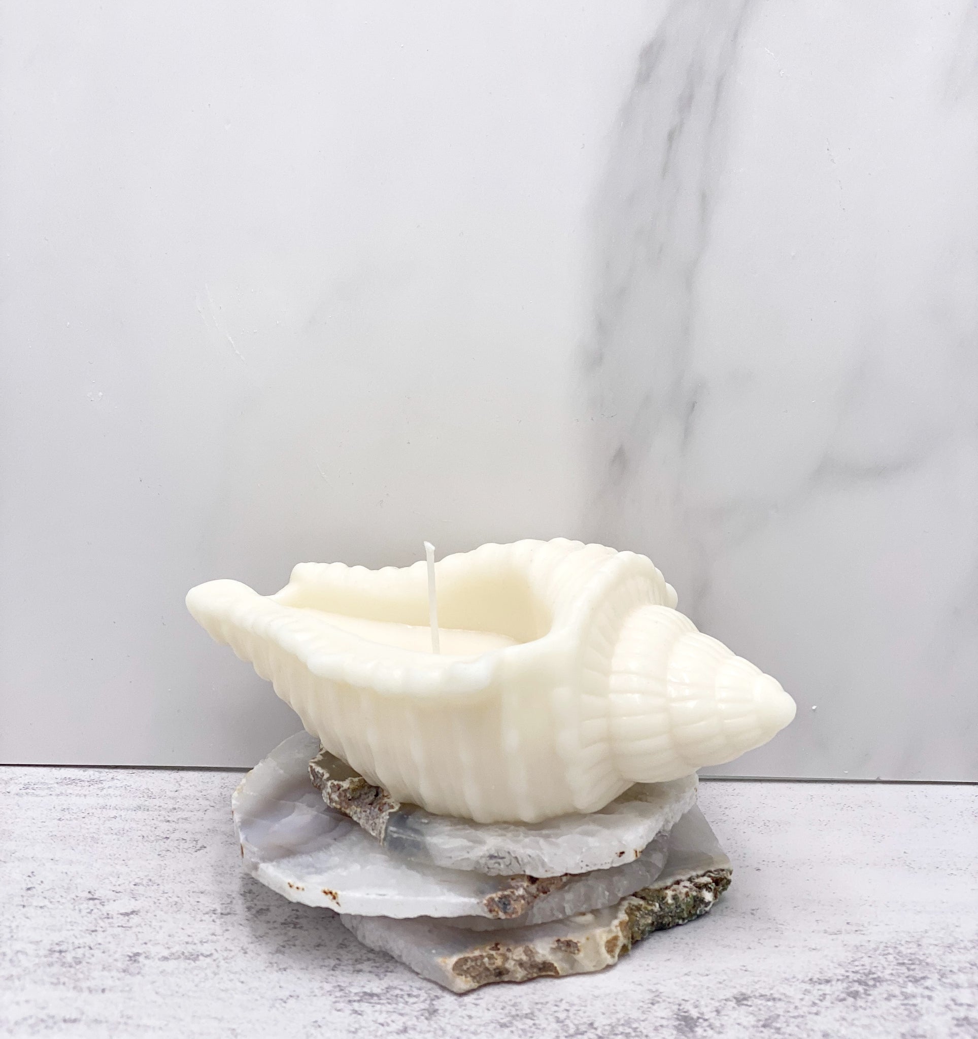 Handmade soy wax shell candle